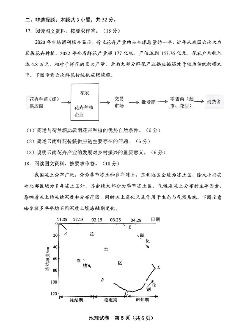 贵州省毕节市2024年高三三模考试地理试题_2024年5月_01按日期_18号_2024届贵州省毕节市高三第三次诊断性考试_2024届贵州省毕节市高三三模考试地理试题