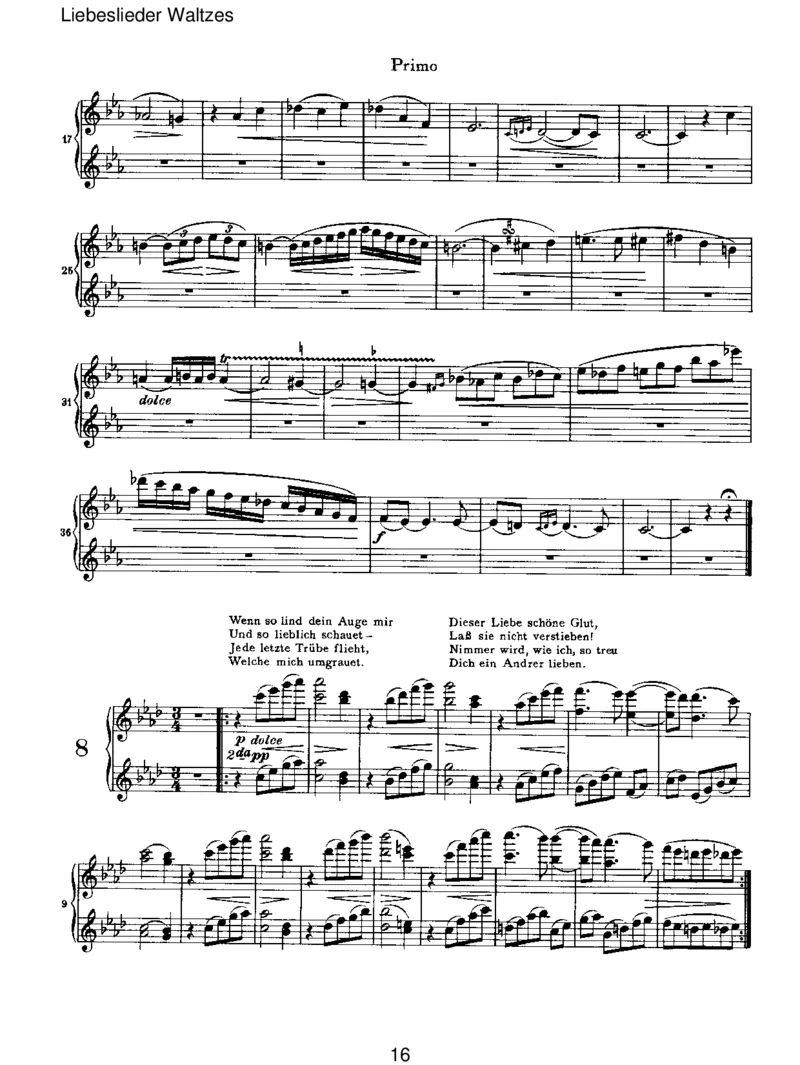 LiebesliederWaltzes_一万首著名钢琴曲谱哈农贝多芬合集视频教学电子版高清无水印可打印_1古典钢琴知名音乐家谱_勃拉姆斯钢琴谱全集_VI.PianoWorksforFourHands