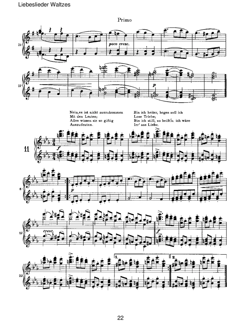 LiebesliederWaltzes_一万首著名钢琴曲谱哈农贝多芬合集视频教学电子版高清无水印可打印_1古典钢琴知名音乐家谱_勃拉姆斯钢琴谱全集_VI.PianoWorksforFourHands