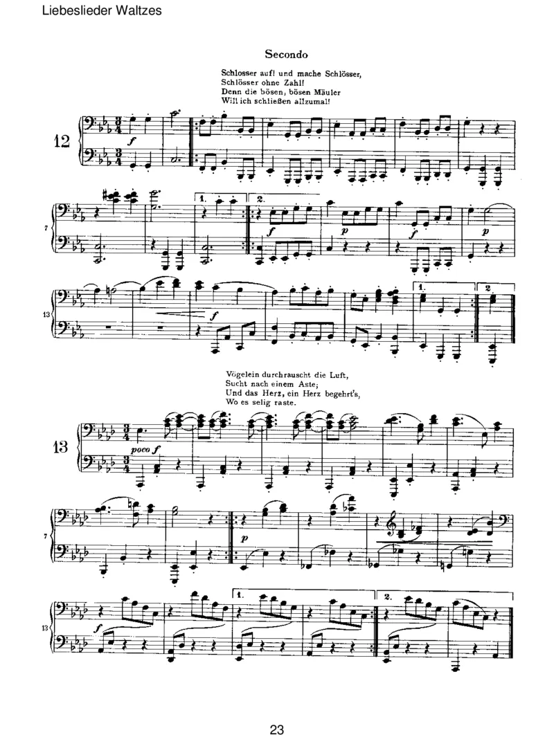 LiebesliederWaltzes_一万首著名钢琴曲谱哈农贝多芬合集视频教学电子版高清无水印可打印_1古典钢琴知名音乐家谱_勃拉姆斯钢琴谱全集_VI.PianoWorksforFourHands