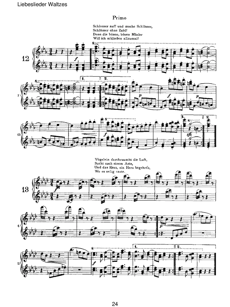 LiebesliederWaltzes_一万首著名钢琴曲谱哈农贝多芬合集视频教学电子版高清无水印可打印_1古典钢琴知名音乐家谱_勃拉姆斯钢琴谱全集_VI.PianoWorksforFourHands