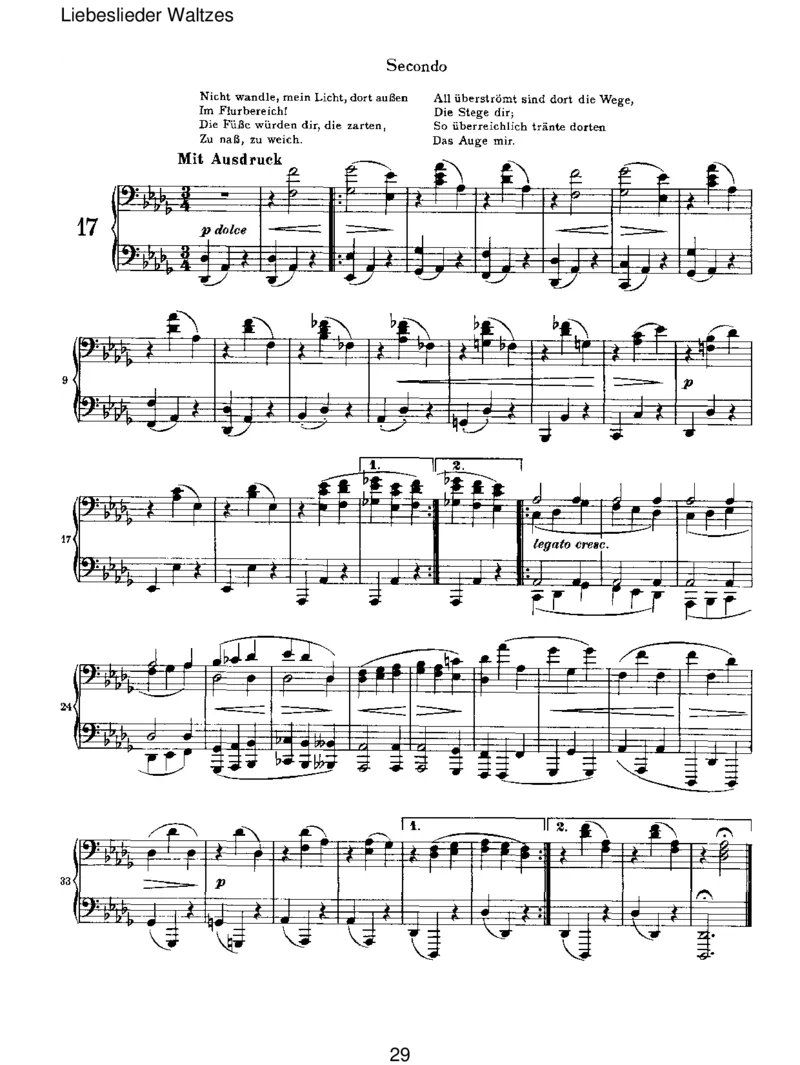 LiebesliederWaltzes_一万首著名钢琴曲谱哈农贝多芬合集视频教学电子版高清无水印可打印_1古典钢琴知名音乐家谱_勃拉姆斯钢琴谱全集_VI.PianoWorksforFourHands