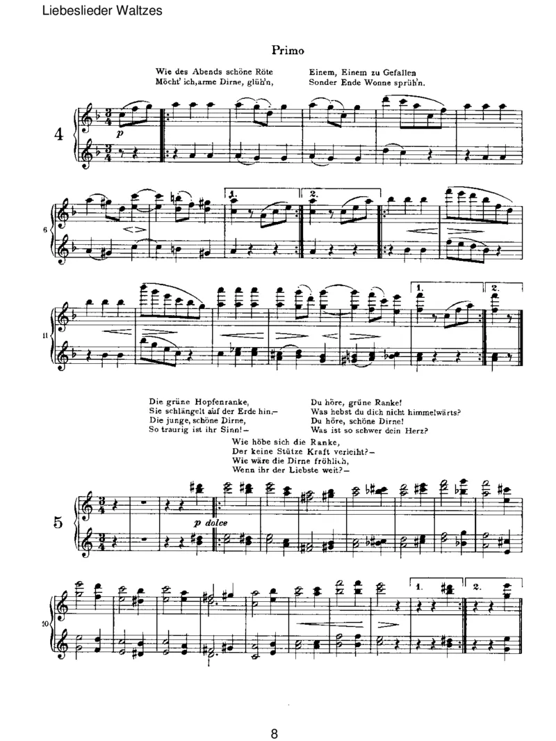 LiebesliederWaltzes_一万首著名钢琴曲谱哈农贝多芬合集视频教学电子版高清无水印可打印_1古典钢琴知名音乐家谱_勃拉姆斯钢琴谱全集_VI.PianoWorksforFourHands