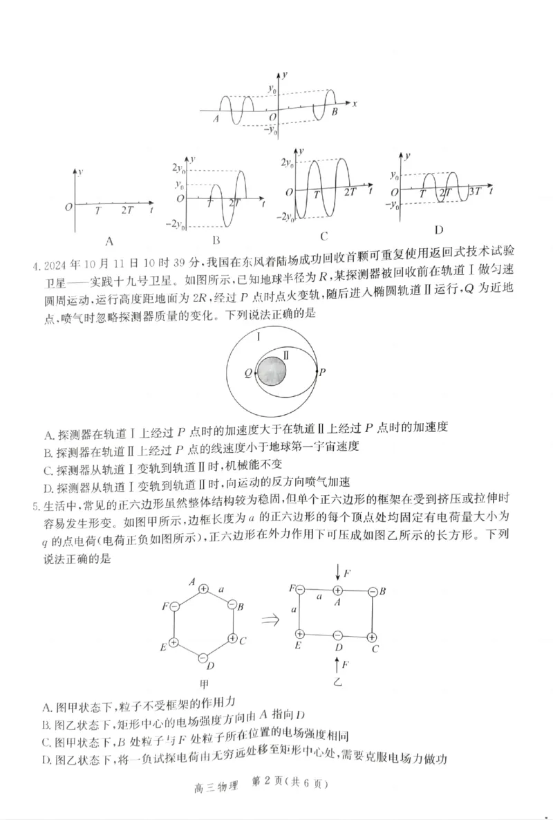 河北省邯郸市2025届高三年级第四次调研监测物理+答案_2024-2026高三（6-6月题库）_2025年04月试卷_0429河北省邯郸市2025届高三年级第四次调研监测（全科）