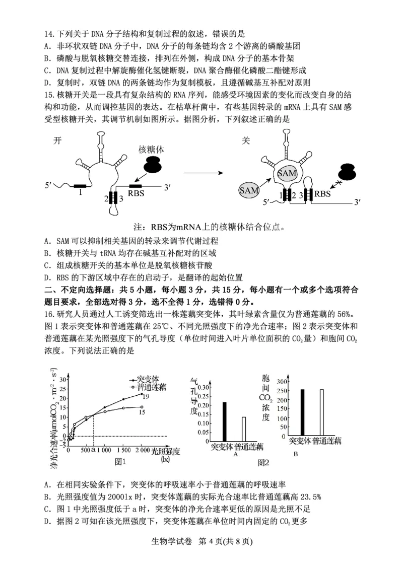 辽宁省丹东市2023-2024学年高三上学期11月阶段测试生物(1)_2023年11月_0211月合集_2024届辽宁省丹东市高三上学期11月阶段测试_辽宁省丹东市2024届高三上学期11月阶段测试生物