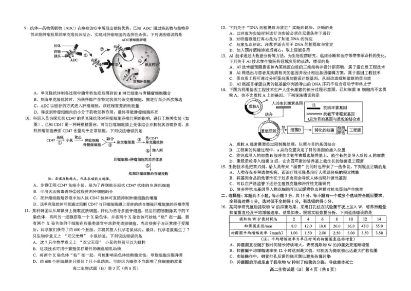 山东省菏泽市2024-2025学年高二下学期4月期中考试生物（B）PDF版含答案_2024-2025高二（7-7月题库）_2025年05月试卷_0518山东省菏泽市2024-2025学年高二下学期4月期中考试
