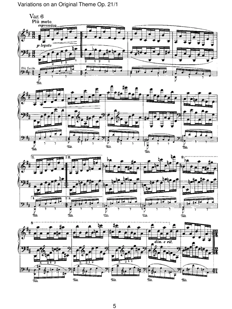 VariationsonanOriginalThemeOp.21_1_一万首著名钢琴曲谱哈农贝多芬合集视频教学电子版高清无水印可打印_1古典钢琴知名音乐家谱_勃拉姆斯钢琴谱全集_II.Variations