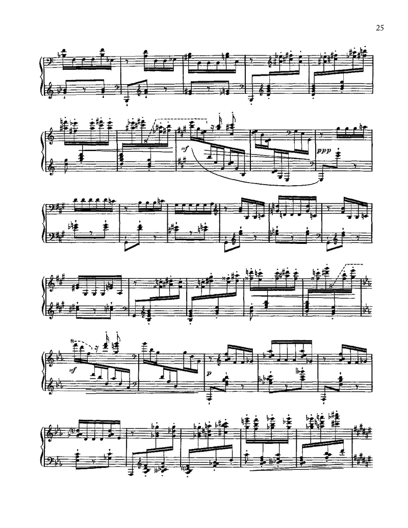 RavelGasparddelanuit（夜之幽灵）_一万首著名钢琴曲谱哈农贝多芬合集视频教学电子版高清无水印可打印_1古典钢琴知名音乐家谱_超高难度钢琴谱