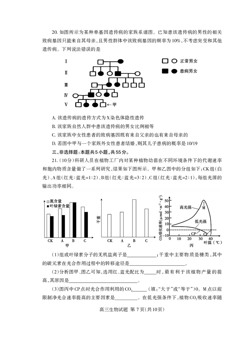 （教研室提供）山东省泰安市2023-2024学年高三上学期期中考试生物试题(1)_2023年11月_0211月合集_2024届山东省泰安市高三上学期期中考试_山东省泰安市2024届高三上学期期中考试生物