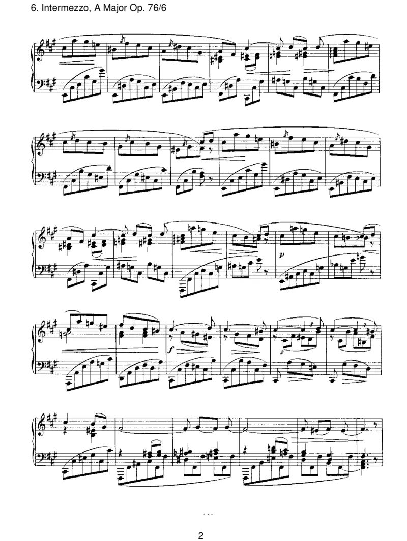 Intermezzo,AMajorOp.76_6_一万首著名钢琴曲谱哈农贝多芬合集视频教学电子版高清无水印可打印_1古典钢琴知名音乐家谱_勃拉姆斯钢琴谱全集_III.ShorterWorks_EightPianoPiecesOp.76