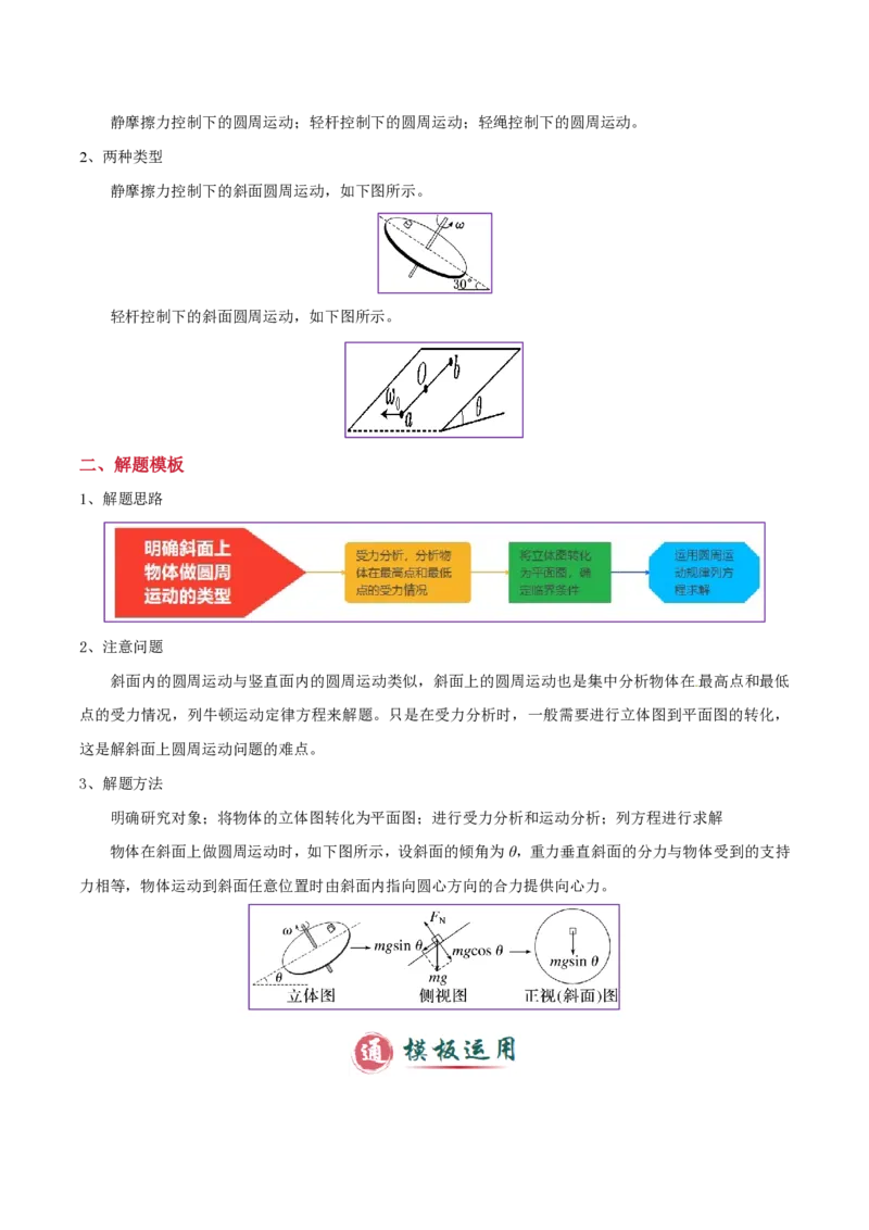 模板05圆周运动（五大题型）（解析版）_2024-2025高三（6-6月题库）_2025年01月试卷_01012025年高考物理答题技巧与模板构建