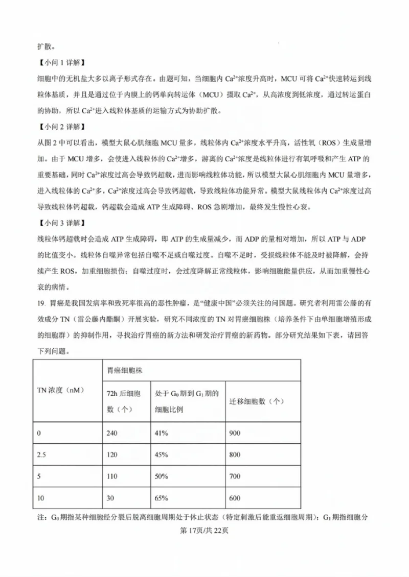 广东省佛山市2024学年顺德区普通高中高三教学质量检测（一）生物试卷+参考答案_2024-2025高三（6-6月题库）_2024年11月试卷