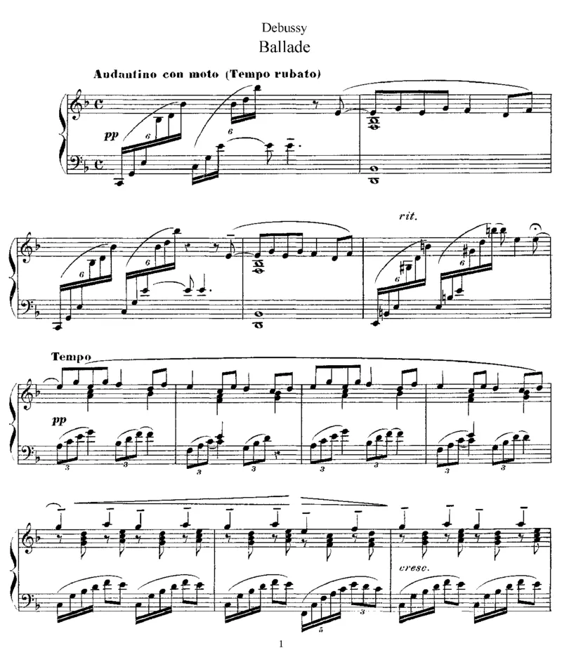 F大调叙事曲_一万首著名钢琴曲谱哈农贝多芬合集视频教学电子版高清无水印可打印_1古典钢琴知名音乐家谱_德彪西钢琴谱全集