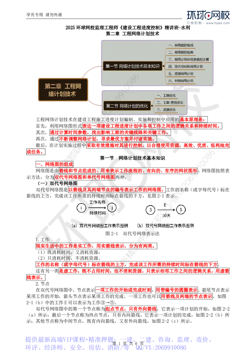 WM_18.进度：第二章第一节网络计划技术基本知识(一)_监理工程师_2025监理工程师_2025年监理工程师-各大机构_2025年监理-水利目标_01.精讲班-吕.桂军_讲义