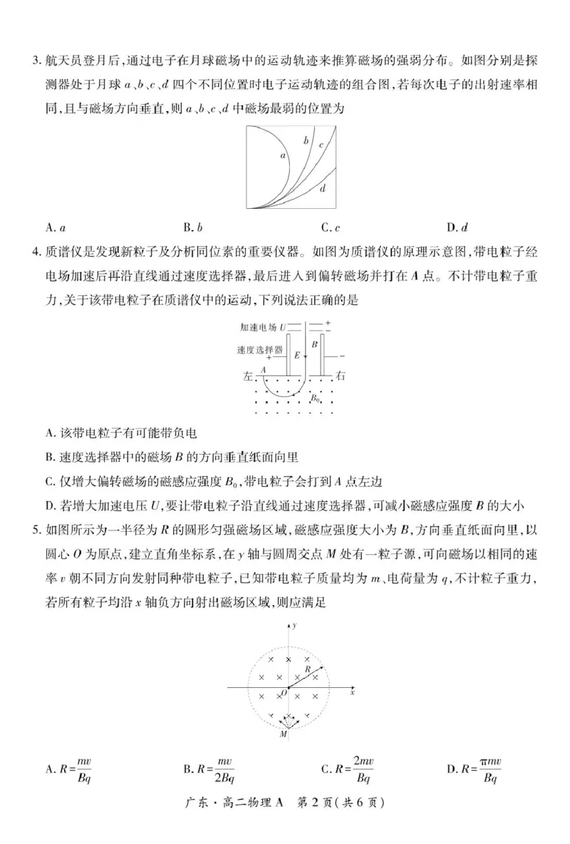 广东省2024-2025学年高二下学期期中联考试题物理PDF版含解析_2024-2025高二（7-7月题库）_2025年04月试卷(1)_0429广东省2024-2025学年高二下学期期中联考试题