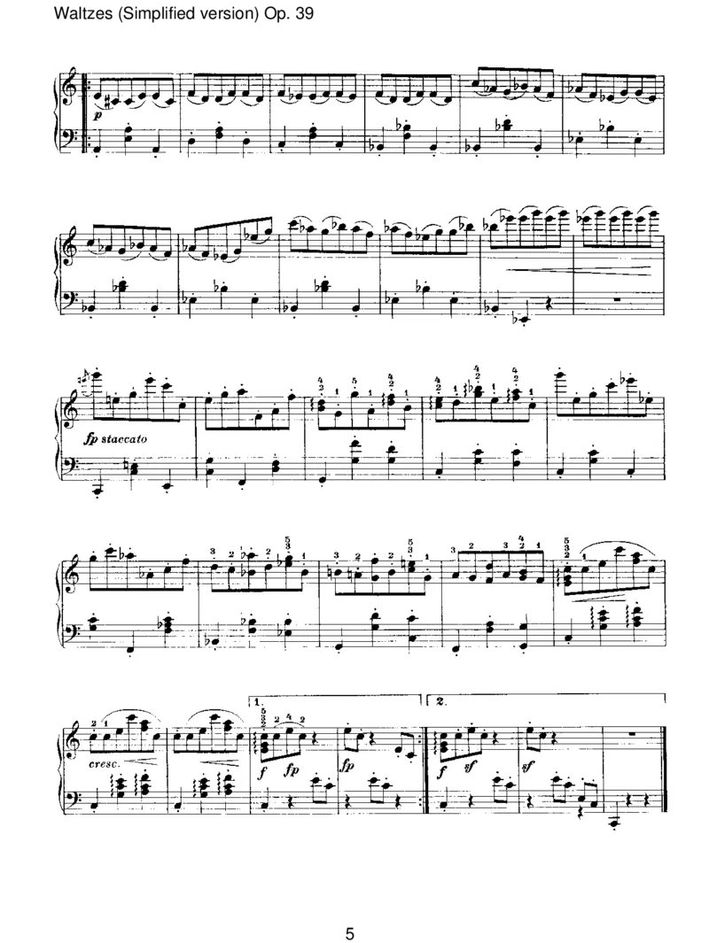 Waltzes(Simplifiedversion)Op.39_一万首著名钢琴曲谱哈农贝多芬合集视频教学电子版高清无水印可打印_1古典钢琴知名音乐家谱_勃拉姆斯钢琴谱全集_III.ShorterWorks
