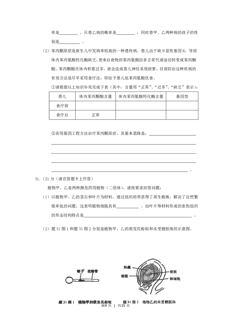 2006年重庆高考理综真题及答案_化学高考真题试卷_旧1990-2007&middot;高考化学真题_1990-2007&middot;高考化学真题&middot;PDF_重庆