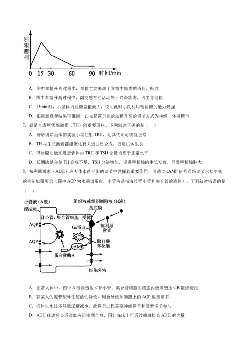 安徽省县中联盟2025-2026学年高二上学期12月质量检测生物试卷（含答案）_2024-2025高二（7-7月题库）_2026年1月高二_260115安徽省县中联盟2025-2026学年高二上学期12月月考