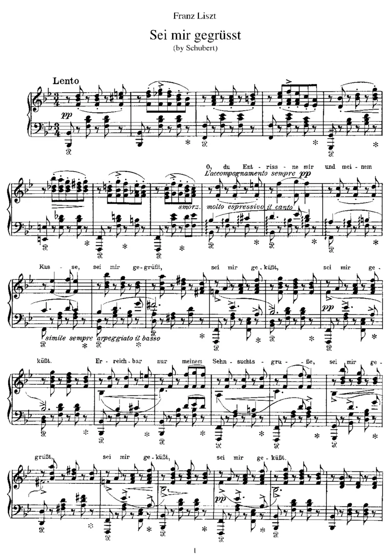 Seimirgegrusst(Schubert)_一万首著名钢琴曲谱哈农贝多芬合集视频教学电子版高清无水印可打印_1古典钢琴知名音乐家谱_李斯特钢琴谱全集_改编舒伯特
