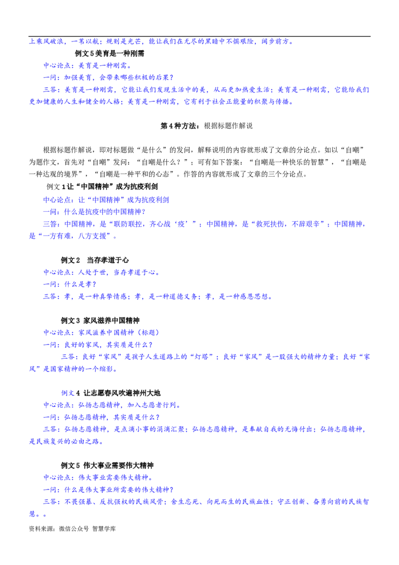 第13讲：一问三答，拟分论点-2024年高考语文考场作文迅速成文方略_2024年5月_01按日期_2号_2024高考语文写作专题（素材大全+写作技巧+满分作文+真题）