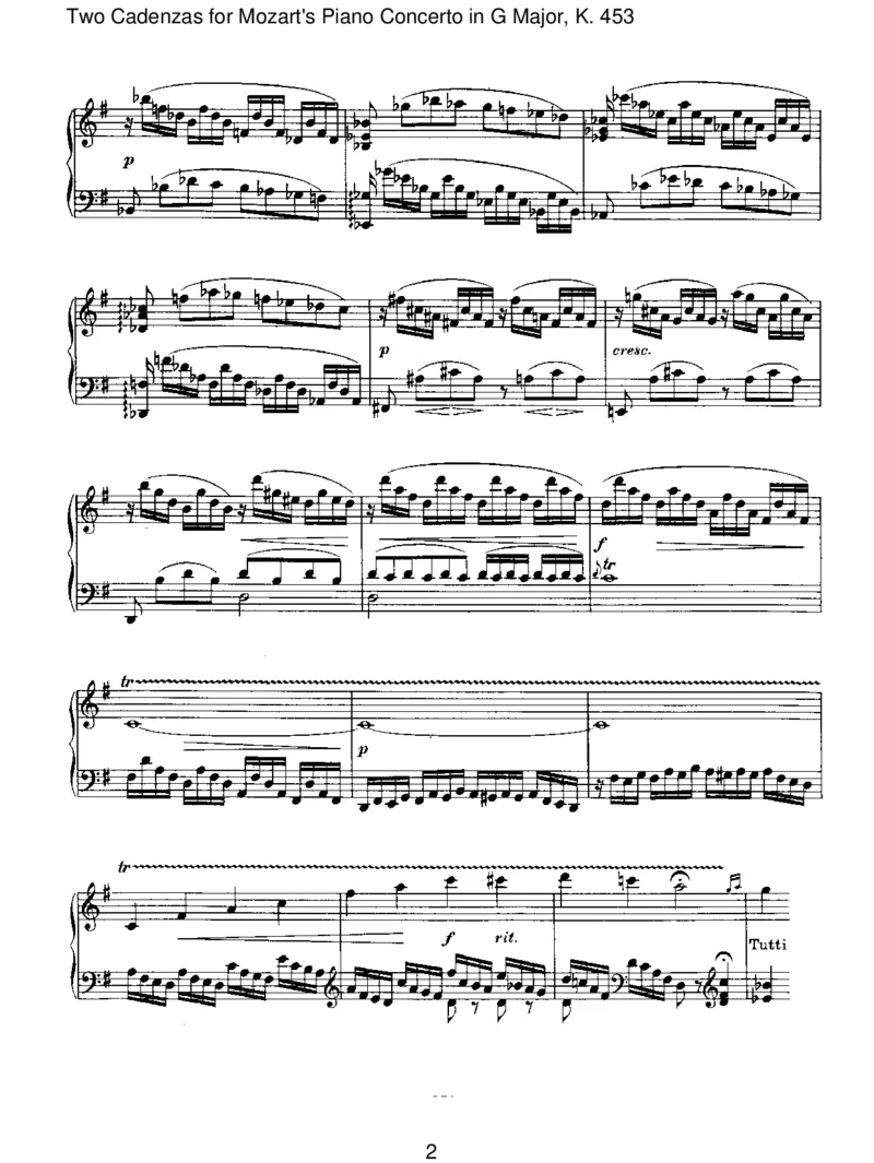 TwoCadenzasforMozart'sPianoConcertoinGMajor,K.453_一万首著名钢琴曲谱哈农贝多芬合集视频教学电子版高清无水印可打印_1古典钢琴知名音乐家谱_勃拉姆斯钢琴谱全集