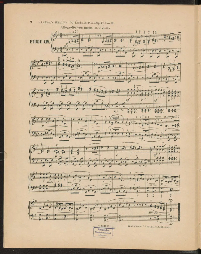 Heller_op.47_25_Etudes_Schlesinger_一万首著名钢琴曲谱哈农贝多芬合集视频教学电子版高清无水印可打印_09钢琴教材合集_常用教材钢琴谱（80+本）_海勒练习曲