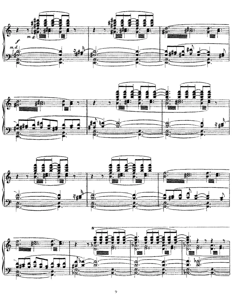 Poeme-Verslaflamme,Op72_一万首著名钢琴曲谱哈农贝多芬合集视频教学电子版高清无水印可打印_1古典钢琴知名音乐家谱_斯克里亚宾钢琴谱全集_Poemes