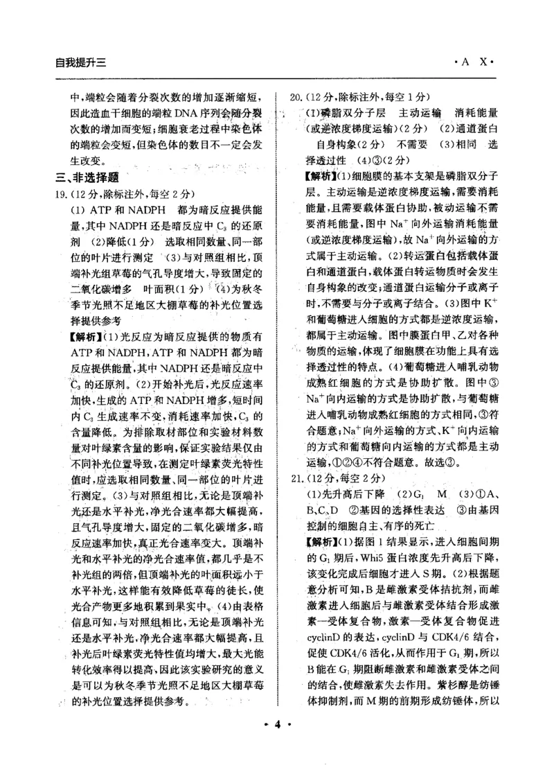 河北省衡水市冀州区河北冀州中学2024-2025学年高三上学期12月月考生物答案_2024-2025高三（6-6月题库）_2024年12月试卷