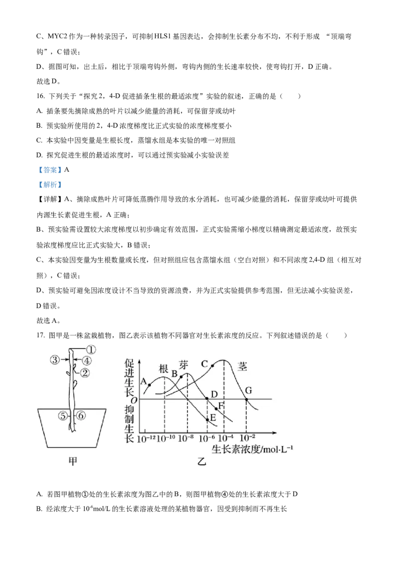 湖北省黄冈市黄梅县第一中学2025-2026学年高二上学期12月月考生物试题Word版含解析_2024-2025高二（7-7月题库）_2026年1月高二