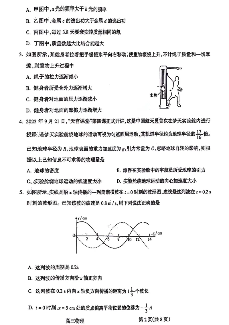 物理试题(1)(1)_2024年2月_01每日更新_03号_2024届山西省吕梁市高三上学期1月期末考试_山西省吕梁市2024届高三上学期1月期末考试物理