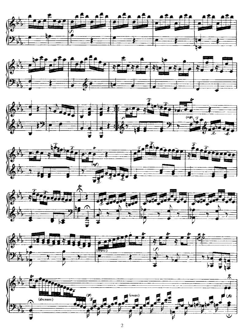 PianoSonataNo16inEb_NoRestriction_一万首著名钢琴曲谱哈农贝多芬合集视频教学电子版高清无水印可打印_1古典钢琴知名音乐家谱_海顿钢琴谱全集_奏鸣曲