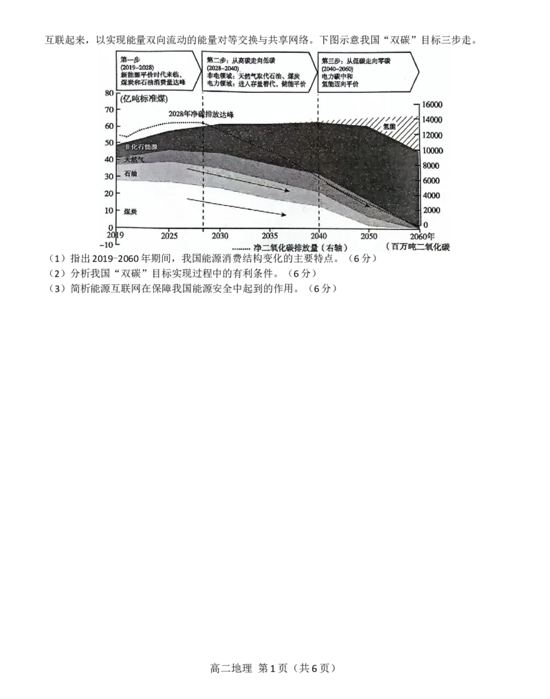 地理高二第二学期三市联合期末检测试卷_2024-2025高三（6-6月题库）_2024年07月试卷_240710安徽省县中联盟2023-2024学年高二下学期7月期末（三市联考期末）
