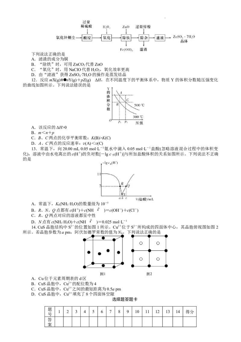 湖南省师范大学附属中学2024-2025学年高二上学期1月期末化学试题_2024-2025高二（7-7月题库）_2025年01月试卷_0115湖南省长沙市湖南师范大学附属中学2024-2025学年高二上学期期末考试