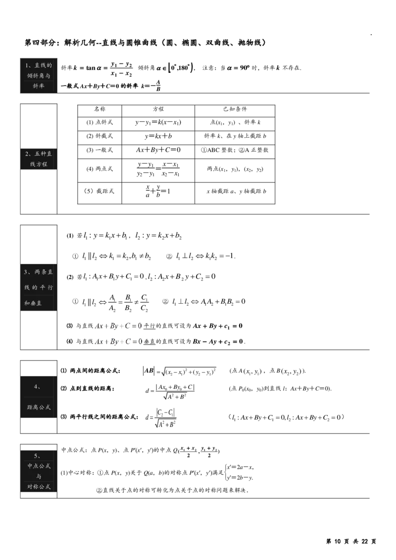 回归课本高中数学公式简洁版_2024-2026高三（6-6月题库）_2025年04月试卷_0402回归课本高中数学公式简洁版
