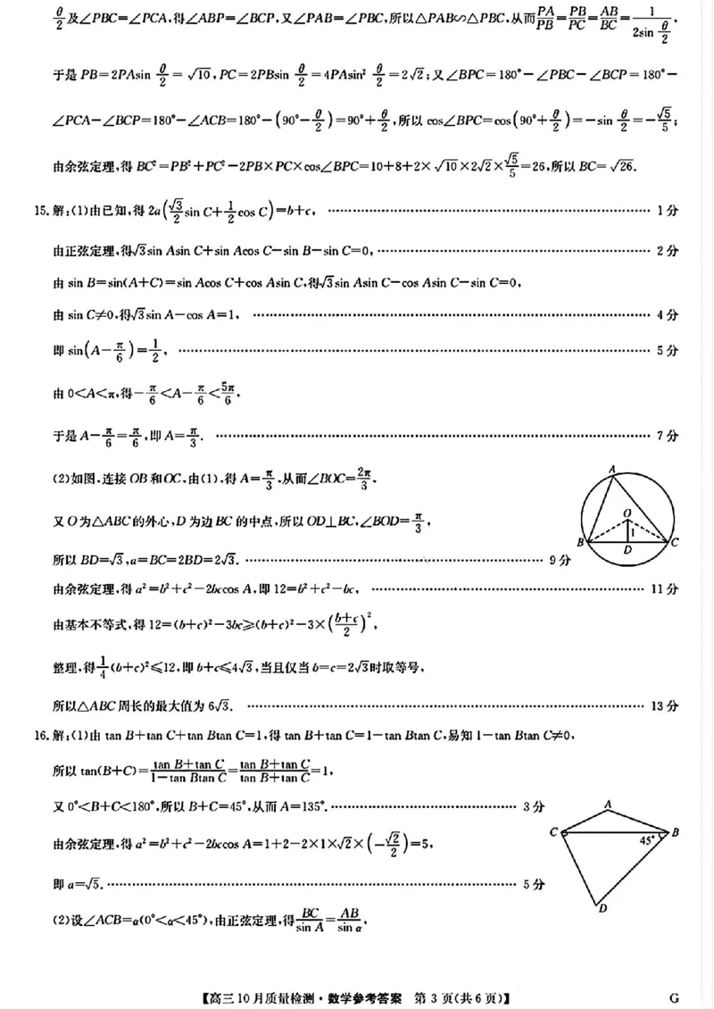 _高三数学参考答案提示及评分细则_2024-2025高三（6-6月题库）_2024年11月试卷_11072025届九师联盟高三11月联考（11.5-11.6）_2025届九师联盟高三11月联考数学