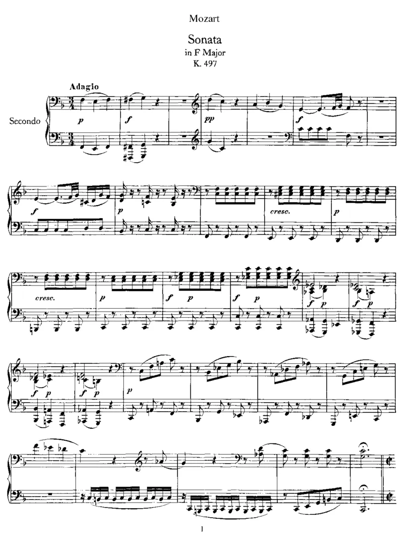 SonatainF,K497(4Hands)_一万首著名钢琴曲谱哈农贝多芬合集视频教学电子版高清无水印可打印_1古典钢琴知名音乐家谱_莫扎特钢琴谱全集_0312095926_四手联弹