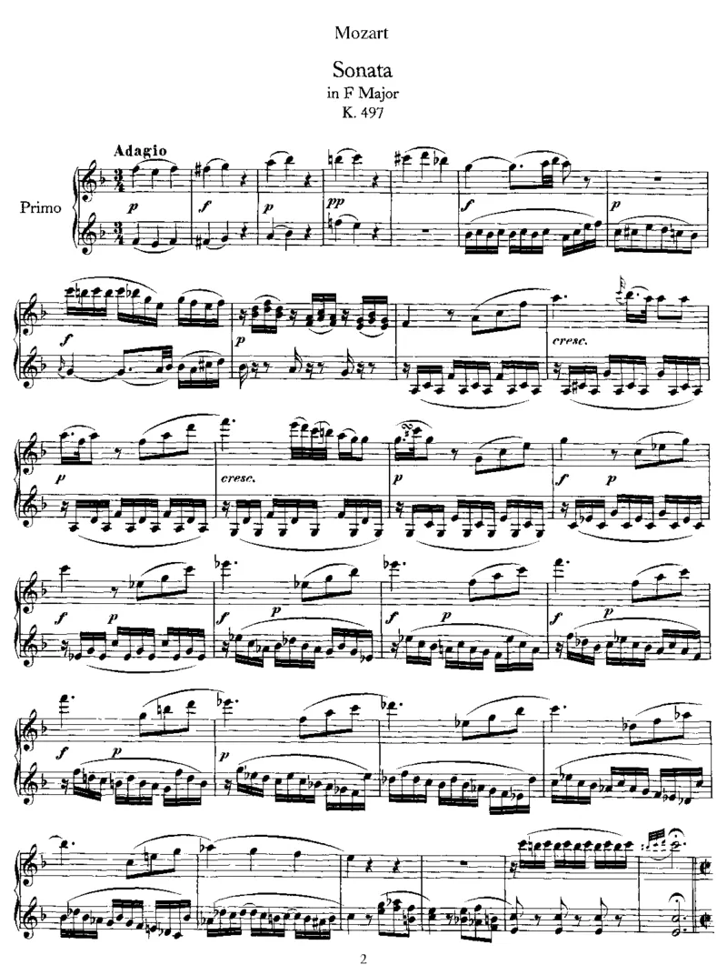 SonatainF,K497(4Hands)_一万首著名钢琴曲谱哈农贝多芬合集视频教学电子版高清无水印可打印_1古典钢琴知名音乐家谱_莫扎特钢琴谱全集_0312095926_四手联弹