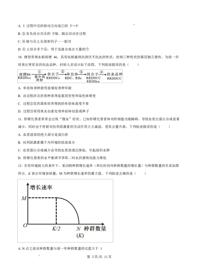 浙江省绍兴市诸暨市2024-2025学年高二上学期期末检测生物试题Word版无答案_2024-2025高二（7-7月题库）_2025年03月试卷_0312浙江省绍兴市诸暨市2024-2025学年高二上学期期末考试