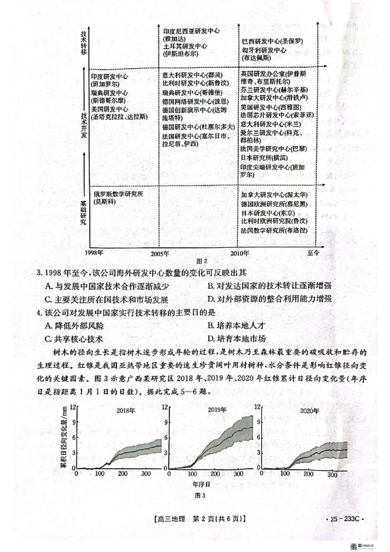 地理_2024-2025高三（6-6月题库）_2024年12月试卷_1219河北省金太阳质检联盟2024-2025学年高三上学期第三次月考12月_地理