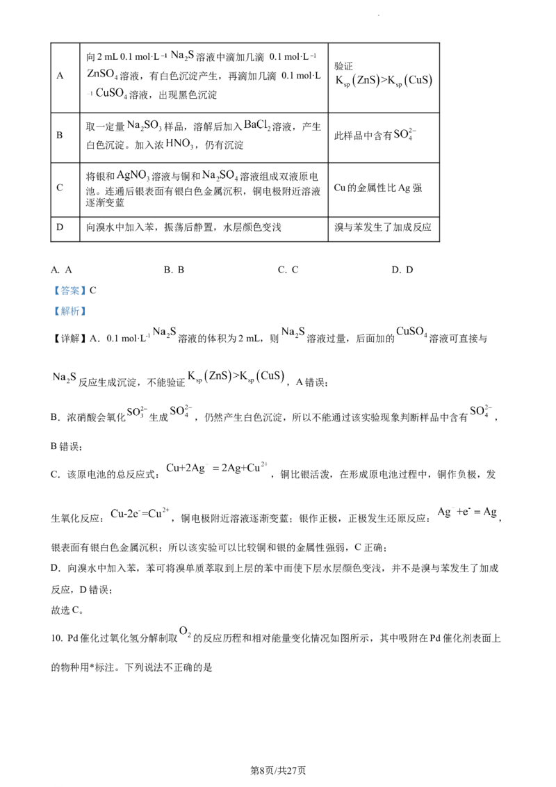 精品解析：辽宁省葫芦岛市2024届高三一模化学试题（解析版）_2024年3月_013月合集_2024届辽宁省葫芦岛市普通高中高三年级下学期第一次模拟考试