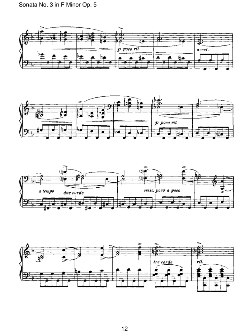 SonataNo.3inFMinorOp.5_一万首著名钢琴曲谱哈农贝多芬合集视频教学电子版高清无水印可打印_1古典钢琴知名音乐家谱_勃拉姆斯钢琴谱全集_I.Sonatas