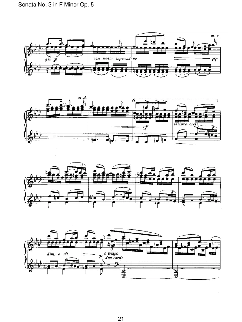 SonataNo.3inFMinorOp.5_一万首著名钢琴曲谱哈农贝多芬合集视频教学电子版高清无水印可打印_1古典钢琴知名音乐家谱_勃拉姆斯钢琴谱全集_I.Sonatas