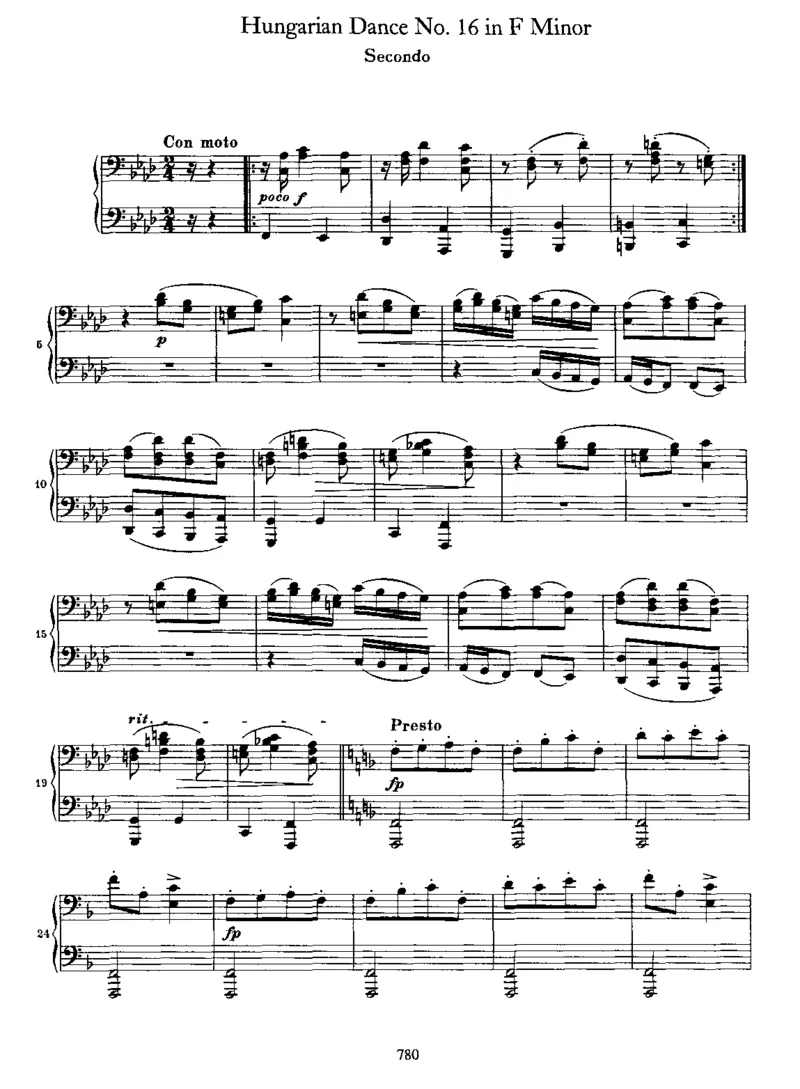 HungarianDanceNo16inf_一万首著名钢琴曲谱哈农贝多芬合集视频教学电子版高清无水印可打印_1古典钢琴知名音乐家谱_勃拉姆斯钢琴谱全集_匈牙利舞曲四手联弹版