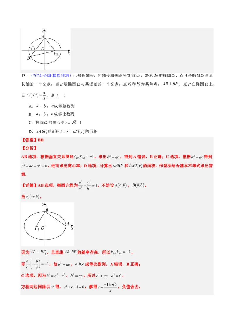 专题15椭圆（4大考向真题解读）-解析版_2024-2025高三（6-6月题库）_2024年08月试卷_08202025版《真题题源解密-专题分类》数学