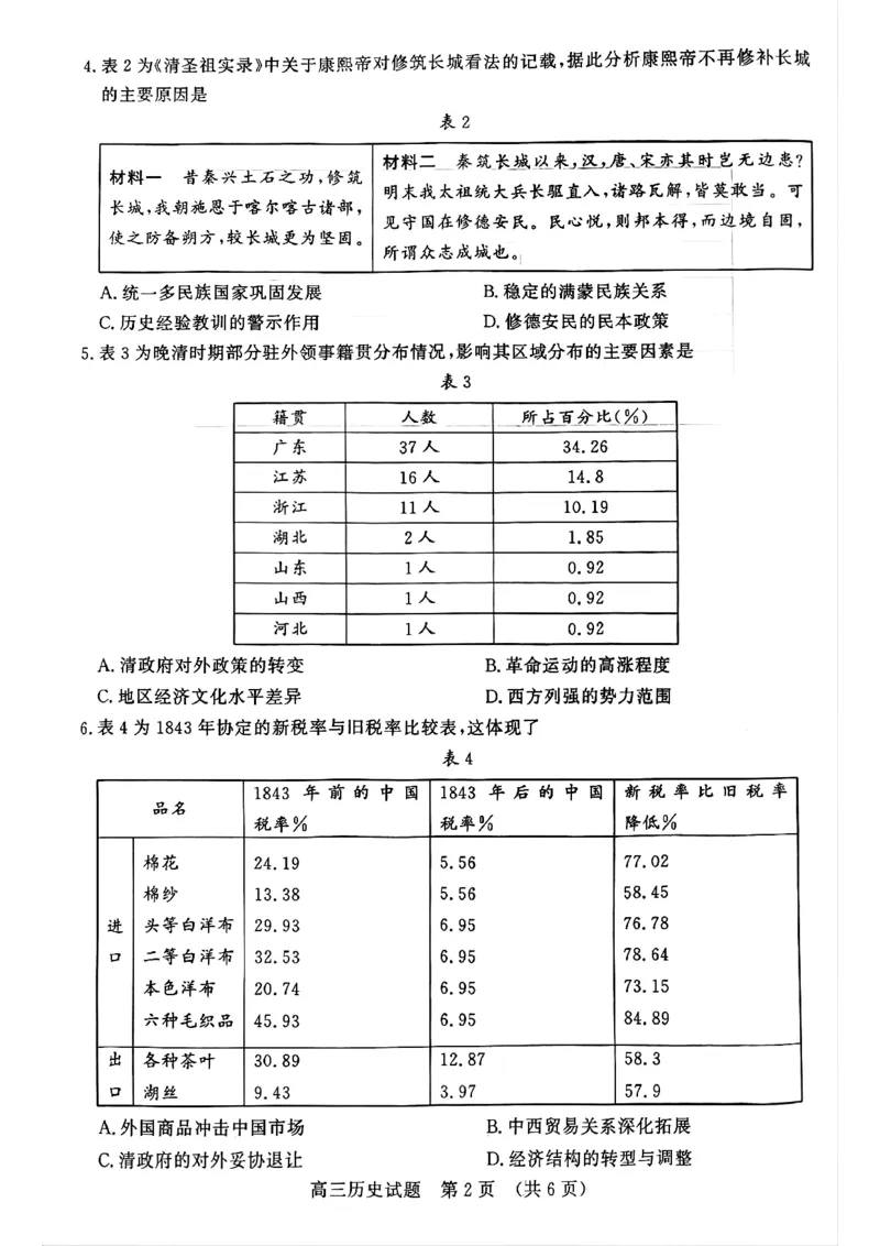 历史试卷_2024-2025高三（6-6月题库）_2024年12月试卷_1212山东省名校考试联盟2024年12月高三阶段性检测_山东省名校考试联盟2024年12月高三阶段性检测历史