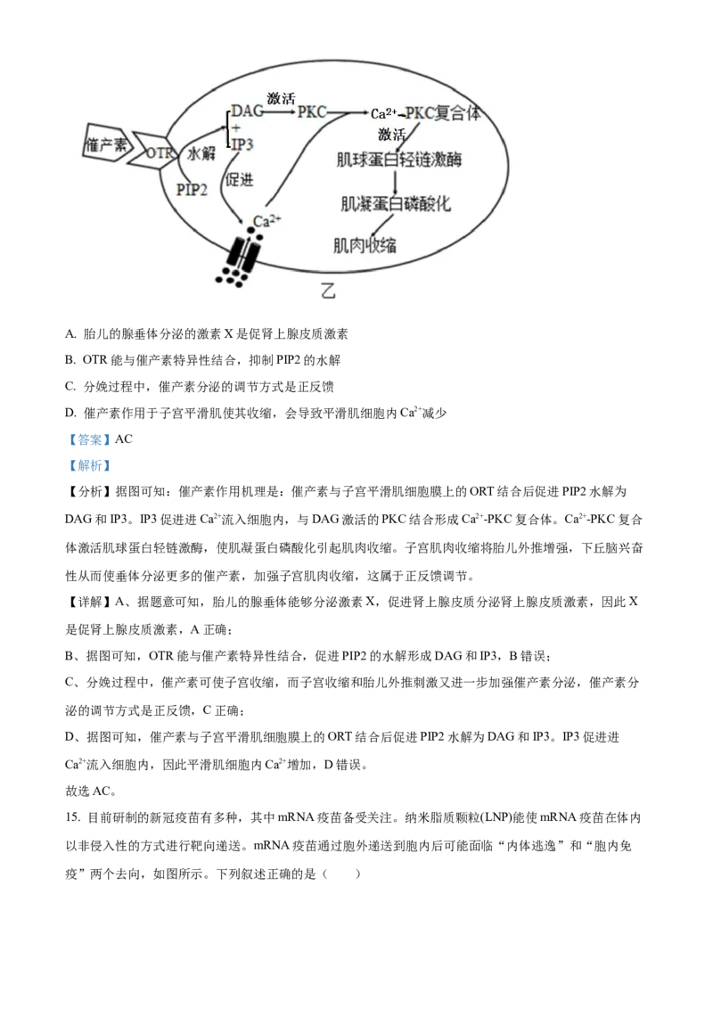 江西省抚州市2024--2025学年高二上学期期末统考生物试题Word版含解析_2024-2025高二（7-7月题库）_2025年03月试卷_0316江西省抚州市2024-2025学年高二上学期期末考试