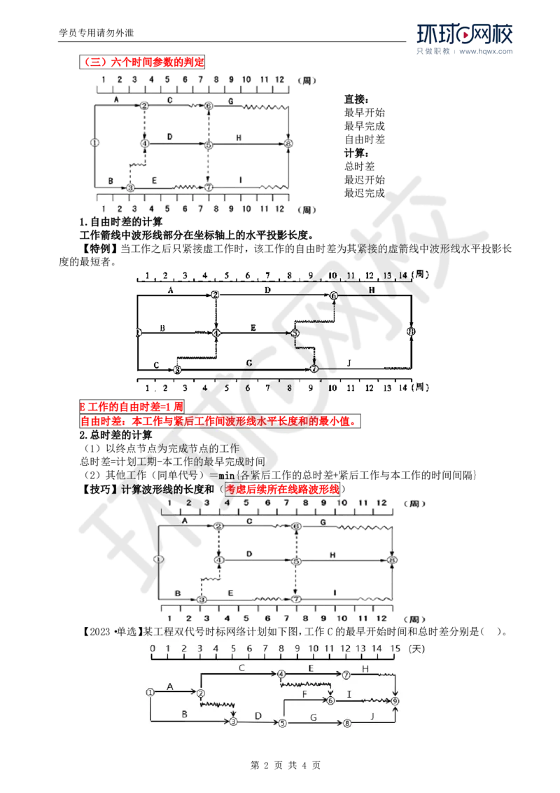WM_11.进度：第三章第四节双代号时标网络计划_监理工程师_2025监理工程师_2025年监理工程师-各大机构_2025年监理-土建目标_机构1-HQ_01.HQ精讲班-李.娜_讲义