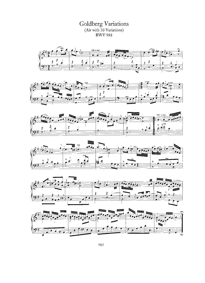 GoldbergVariations,BWV988_一万首著名钢琴曲谱哈农贝多芬合集视频教学电子版高清无水印可打印_1古典钢琴知名音乐家谱_巴赫钢琴谱全集