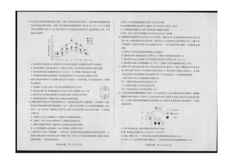 生物(1)_2023年11月_0211月合集_2024届海南省天一联考高三上学期11月学业水平诊断考试（一）_海南省2024届天一联考高三上学期11月学业水平诊断考试（一）生物