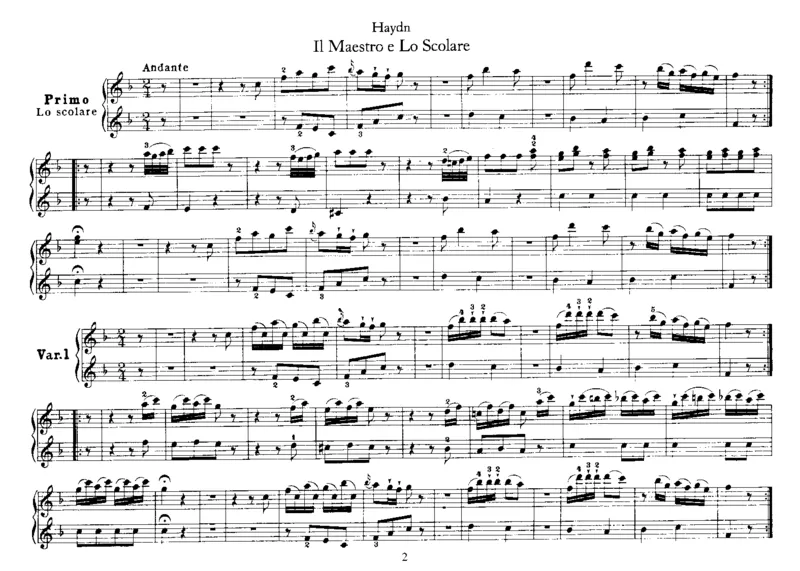 IlMaestroeLoScolare(4Hands)_一万首著名钢琴曲谱哈农贝多芬合集视频教学电子版高清无水印可打印_1古典钢琴知名音乐家谱_海顿钢琴谱全集